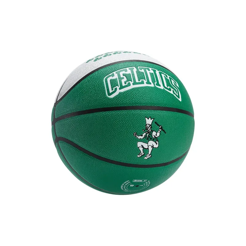 Wilson NBA Series PU Basketball White Green Size 7 Ball Training Unisex-1