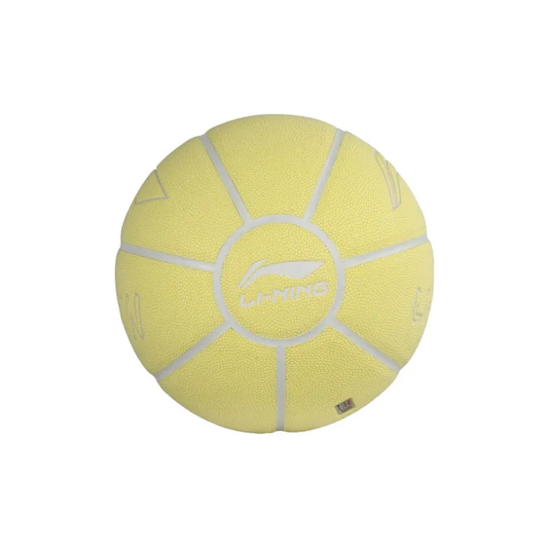 LiNing Badfive PU Basketball Yellow Size 7 Ball Glow in The Dark Training Unisex-3