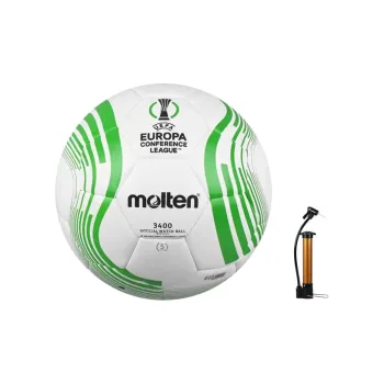 Molten Size 5 Soccer PVC Machine Stitched Soccer Ball Unisex White Green