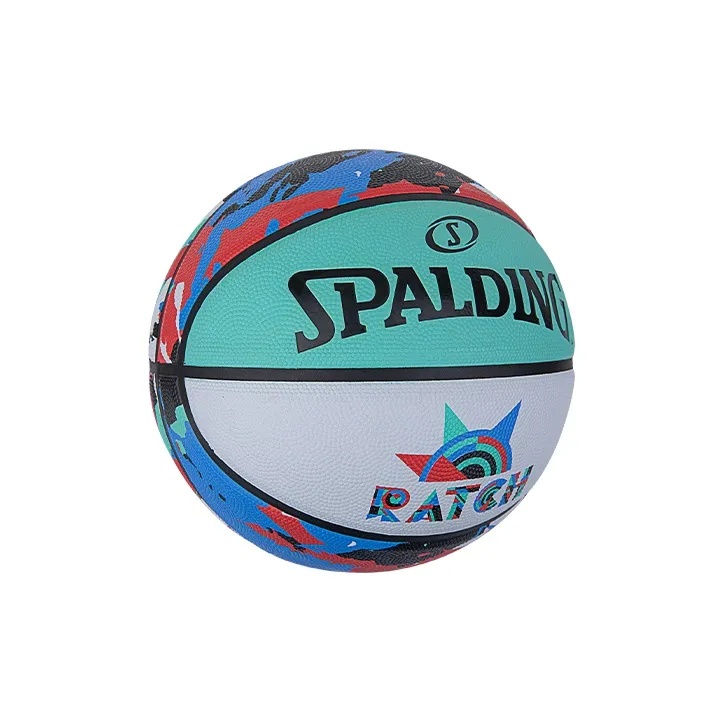 SPALDING Graffiti Rubber Basketball Blue & Multicolor Size 7 Training Unisex-4