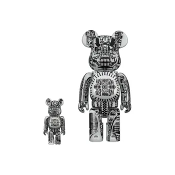 BE@RBRICK Hr Giger White Chrome
