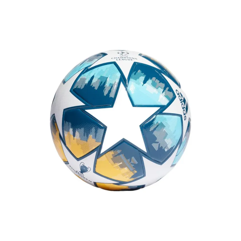 Adidas Size 5 Ball Soccer PU Seamless Thermal-bonding Unisex White/yellow/light Blue/navy-1