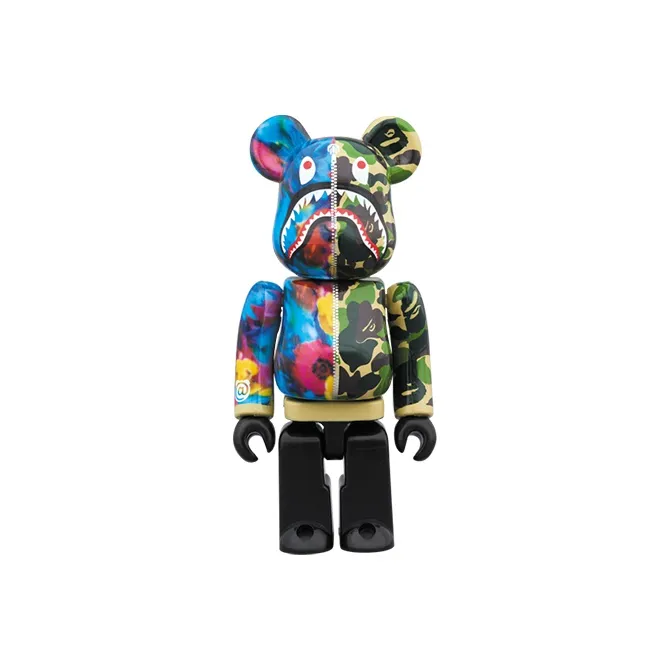 Bearbrick X Bape X Mika Ninagawa Shark Green-1