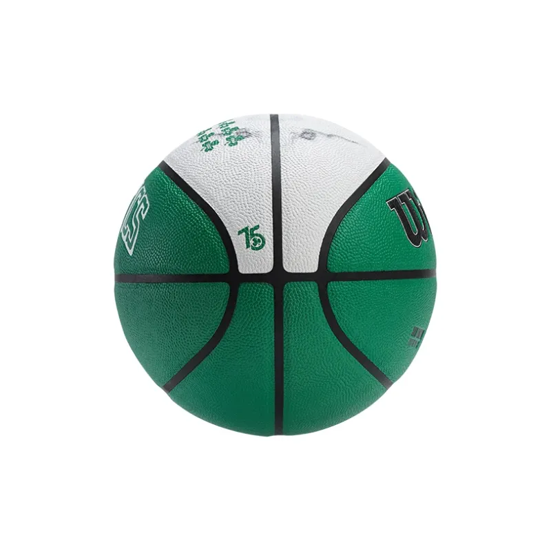 Wilson NBA Series PU Basketball White Green Size 7 Ball Training Unisex-3