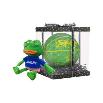 JRs x Pepe The Frog Sad Frog Collection PU Basketball Green Size 7 Training Unisex