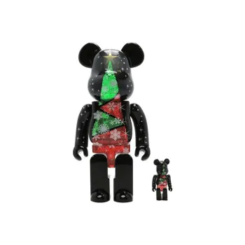 BE@RBRICK 2017 Xmas Stained Glass Tree Ver. 2 Black