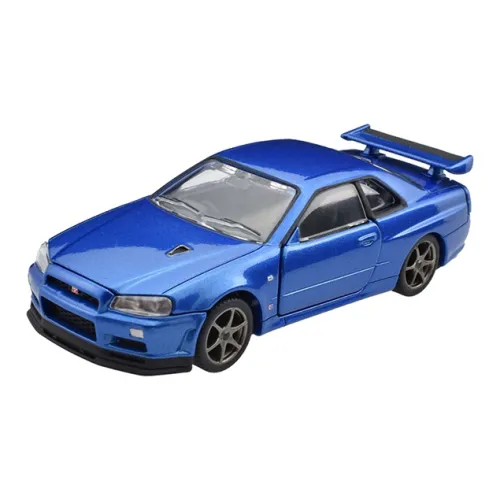 TAKARA TOMY Nissan Alloy Car Flagship Simulation Car Nissan SKYLINE Assembled Models Blue Ultimate