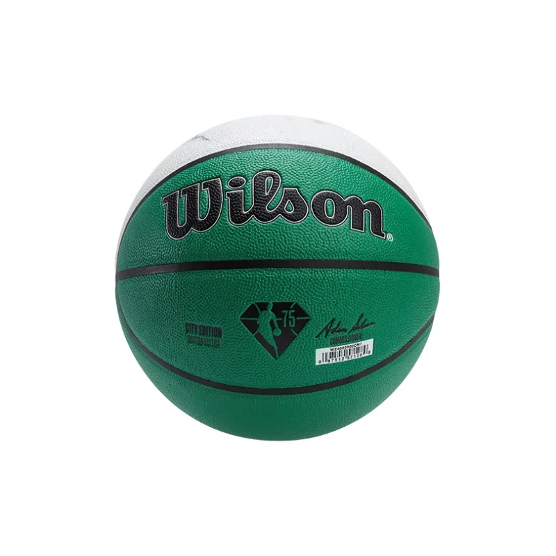Wilson NBA Series PU Basketball White Green Size 7 Ball Training Unisex-2