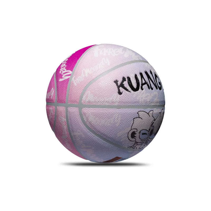 FireMonkey x Kuangmi Microfiber Leather Basketball Pink Purple Size 7 Training Unisex-3