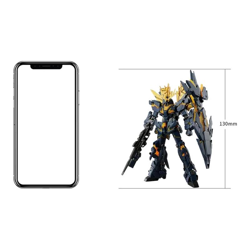 BANDAI RG 1 144 Mobile Suit Gundam Unicorn Gundam Size 2 Banshee First Limited Packaging Model Kits 13cm-4
