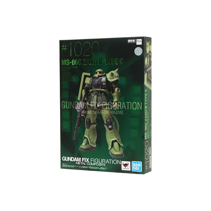 BANDAI Mobile Suit Gundam The Origin Gundam Fix Figuration Metal Composite MS-06C Zaku Ii Type C Action Figure Green-3