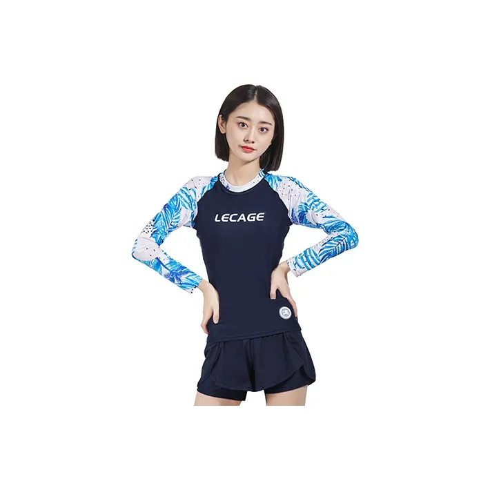LECAGE Two Piece Swimsuits Women's Blue-1