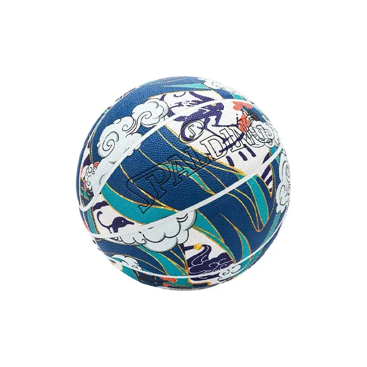SPALDING Graffiti PU Basketball Blue Size 7 Training Unisex-1