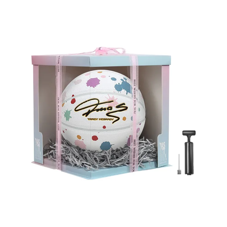 T-Mac Maddie Trendy Collection PU Basketball White Size 7 Training Unisex-6