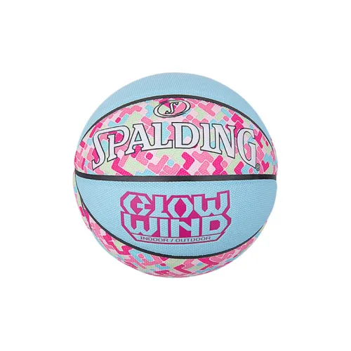 SPALDING Cyclone Series Microfiber Leather Basketball Blue Pink Size 7 Training Unisex
