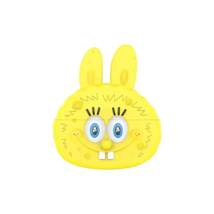 POP MART Compatible With Apple AirPods Pro Silicone Labubu SpongeBob Headphone Set Merch Creative Phone Cases-0