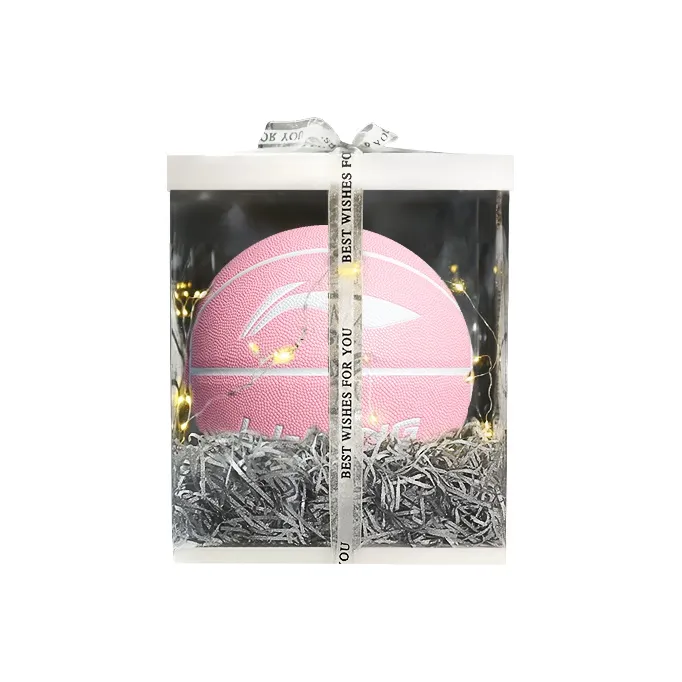 LiNing Badfive PU Basketball Pink Size 7 Training Unisex-27