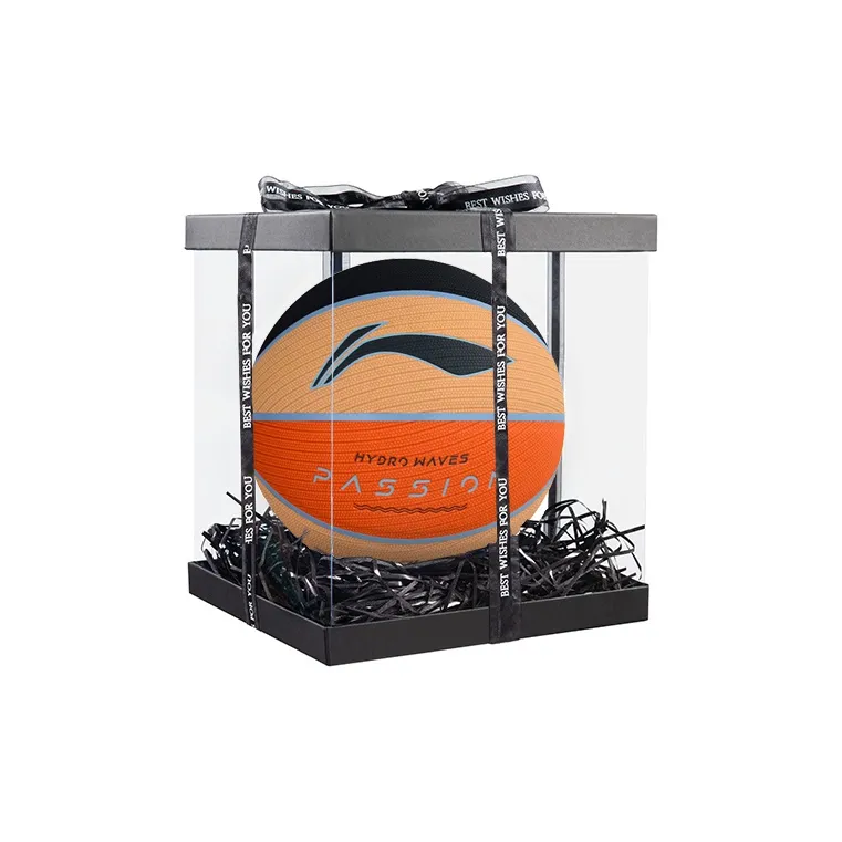 LiNing Badfive PU Basketball Black Orange Size 7 Ball Training Unisex-5