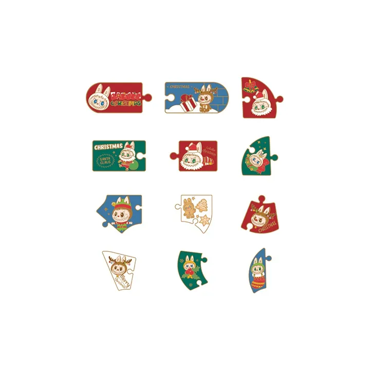 POP MART LABUBU Christmas Fridge Magnet Blind Box Products Single Mystery Box/Full Box 12 Pcs-1