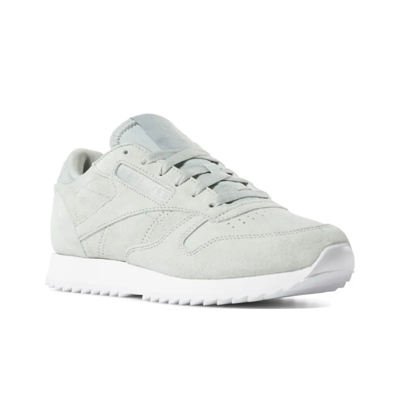 Reebok Classic Leather Running Shoes Women's Low-Top Mint Green-2