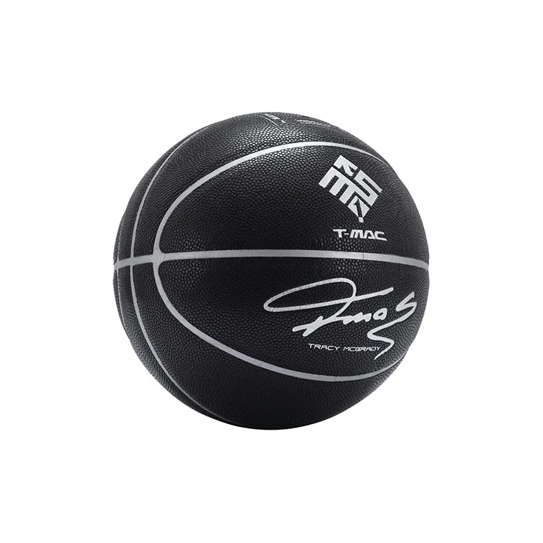 T-Mac Maddie Classic Collection PU Basketball Black Silver Size 7 Training Unisex-1