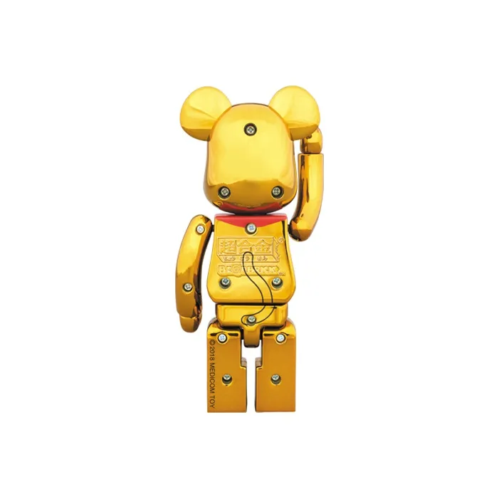 BE@RBRICK Lucky Cat Good Luck Ultra-Durable Gold-Plated Trendy Figures-1