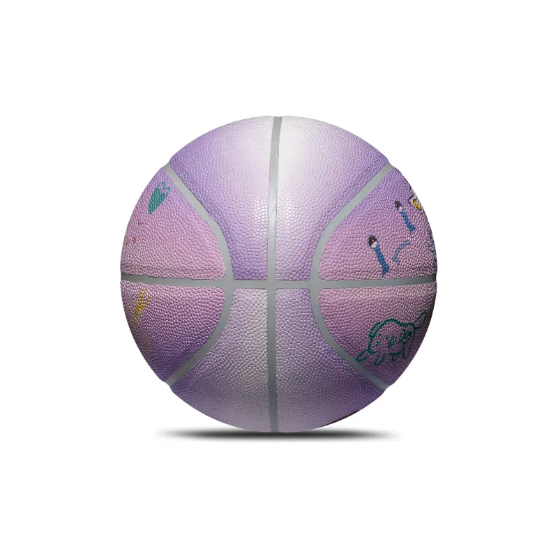 FireMonkey x Kuangmi PU Basketball Pink Purple Size 7 Training Unisex-2