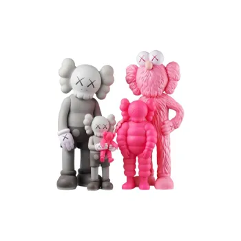 KAWS Family Vinyl Figures Grey/Pink