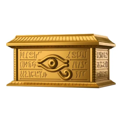 BANDAI Yu Gi Oh! Character Yu Gi Oh! Millennium Building Blocks Storage Box Gold Cabinet Model Accessories