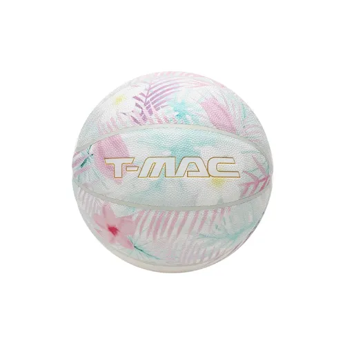T-Mac Madi Rainforest Collection PU Basketball White Purple Size 7 Training Unisex