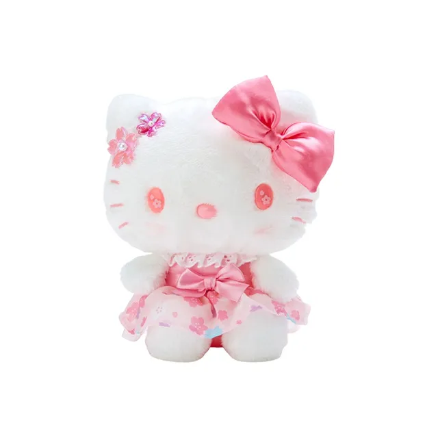 Sanrio Hello Kitty Cherry Blossom Collection Hello Kitty Dolls Plush Doll-0