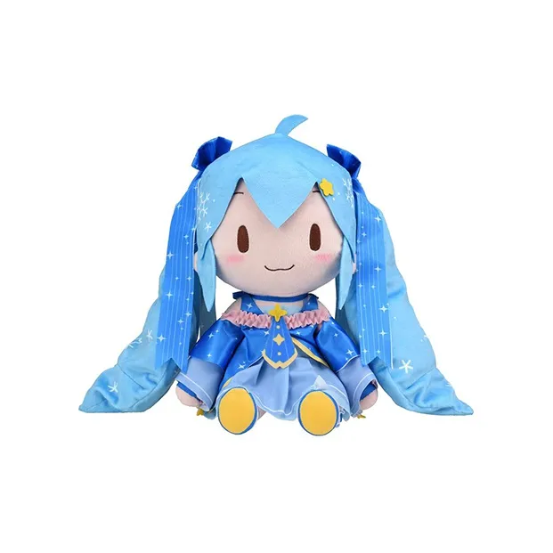 SEGA Vocaloid Hatsune Miku Snow Miku 2017 Reissued Version Dolls Plush Doll 27cm Height-0