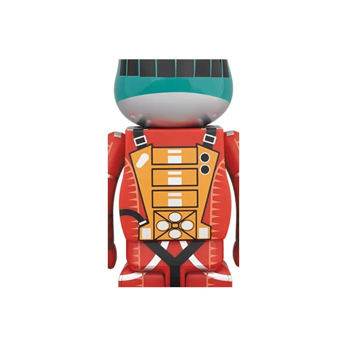 BE@RBRICK X 2001  A Space Odyssey Space Suit Green Helmet Orange Suit & Multi-1