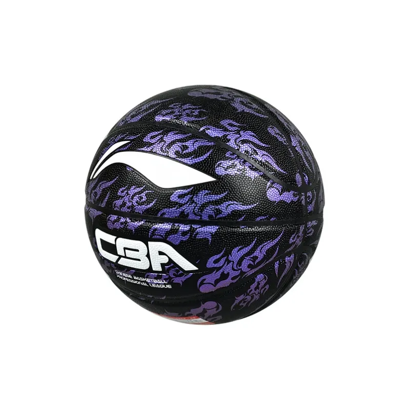 LiNing CBA Collection PU Basketball Purple Size 7 Training Match Unisex-2