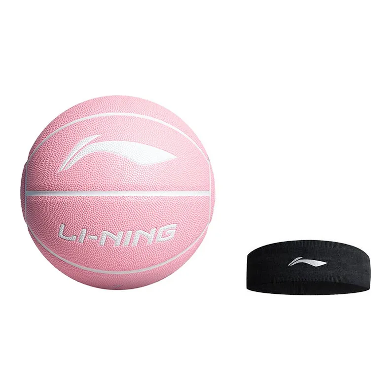 LiNing Badfive PU Basketball Pink Size 7 Training Unisex-13