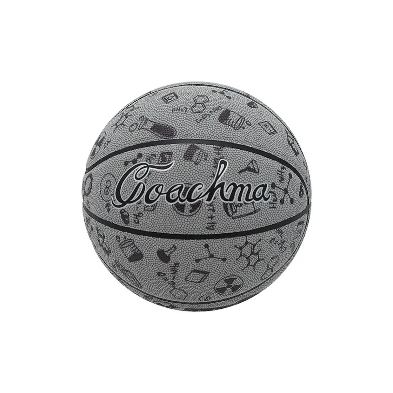 COACHMA Maubry Reflective Collection Maubry Light-Up Collection PU Basketball White Size 7 Training Unisex-4