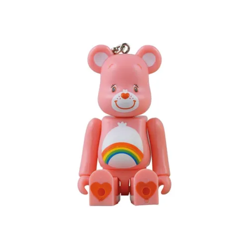 BE@RBRICK x Care Bears BE@RBRICK Cheer Bear Rainbow Bear Pink Hang Tag Box 100%