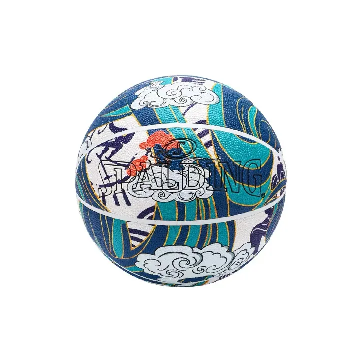 SPALDING Graffiti PU Basketball Blue Size 7 Training Unisex-0