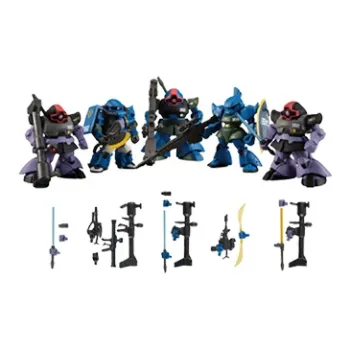 BANDAI Food Play FW Solomon Nightmare, 302nd Patrol Squadron, Cadet, Warrior, Great Demon, Zaku Assembled Models