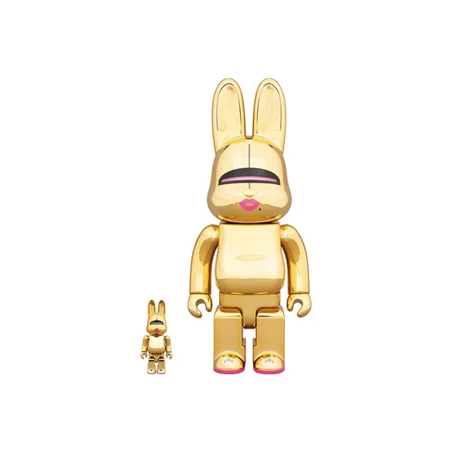 Bearbrick Rabbrick Hajime Sorayama Sexy Robot Gold-1