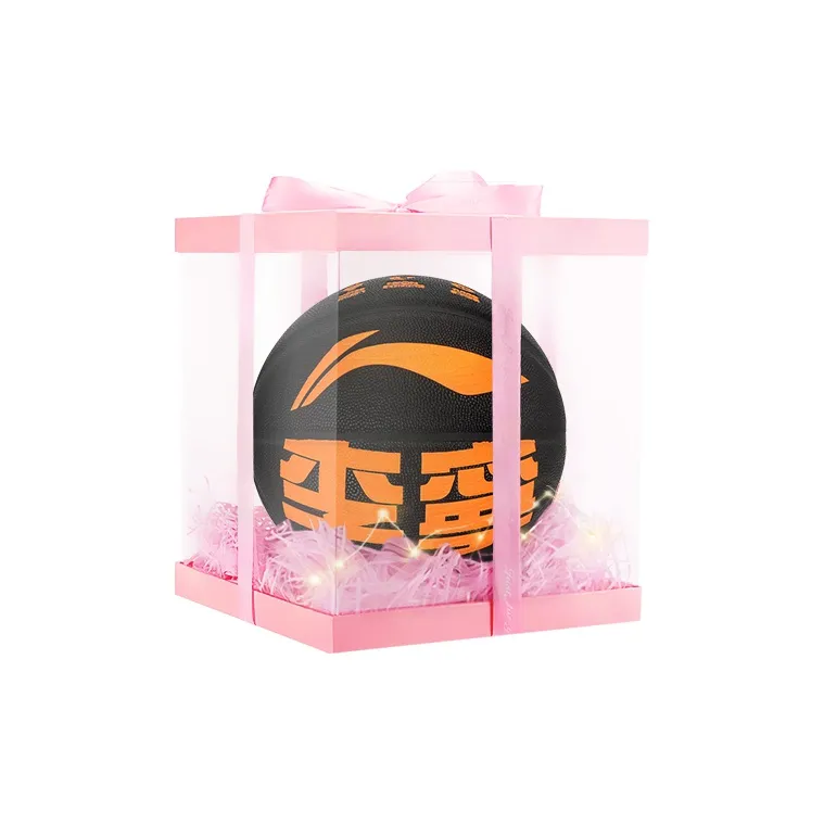 LiNing Color Street Collection Moisture Absorbing Leather Basketball Black Size 7 Street Training Unisex-7