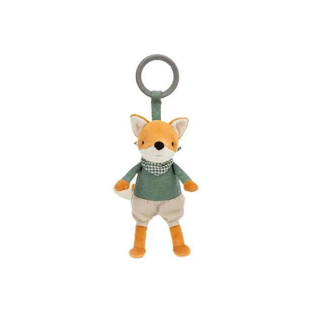 JELLYCAT Little Rambler Fox Rattle Stuffed Animal-0