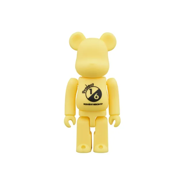 BE@RBRICK RUBBER COATING Yellow Hang Tag Box 100% 7cm-4