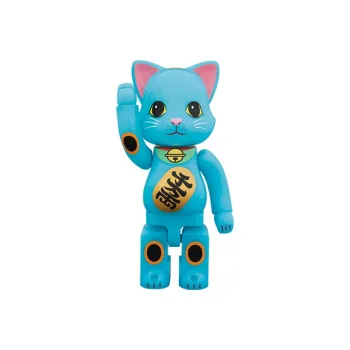 BE@RBRICK NY@BRICK Maneki Neko Blue Luminous