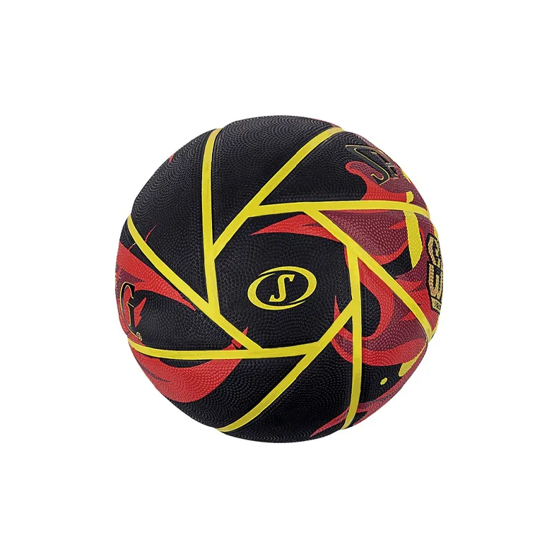 SPALDING Cyclone Series Rubber Basketball Red Yellow Black Size 7 Training Unisex-2