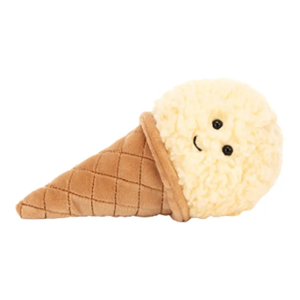 JELLYCAT Fun Food Collection Enchanting Vanilla Ice Cream Dolls Plush Doll 18CM High-4
