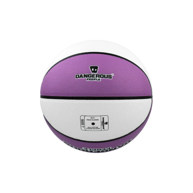 DANGEROUSPEOPLE Cartoon Series PU Basketball Purple White Size 7 Ball Training Unisex-4