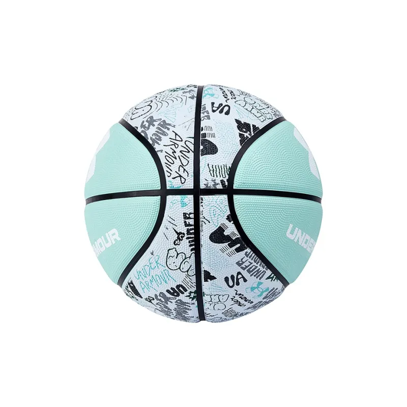 Under Armour Graffiti Rubber Basketball Tiffany White Green Size 7 Ball Training Unisex-5
