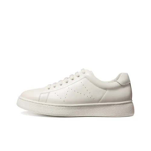 THOM WILLS Casual White Sneakers Low Top Skateboard Shoes Women's Ecru