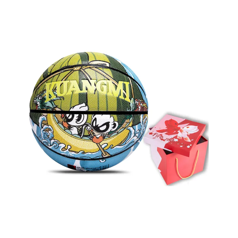FireMonkey x Kuangmi Traditional Chinese Festival Series PU Basketball Blue Green Size 7 Ball Training Unisex-5